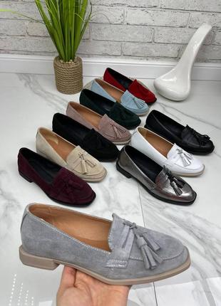 Жіночі замшеві зелені туфлі4 фото