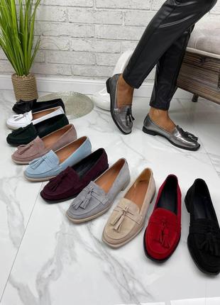 Жіночі замшеві зелені туфлі8 фото