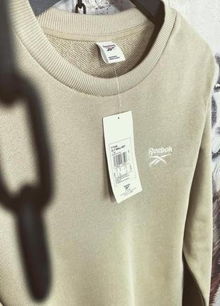 Мужской свитшот, кофта reebok classic бежевый без флиса 10