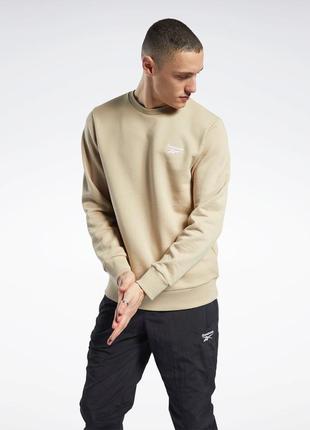 Чоловічий світшот, кофта reebok classic бежевий без флісу