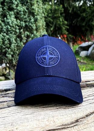 Кепка stone island темно синяя мужская / женская1 фото