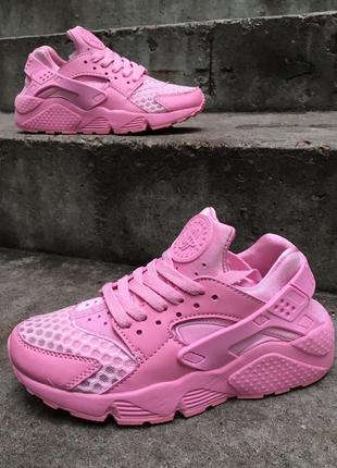 Рожеві Жіночі кросівки nike air huarache🆕 найк хуарачи