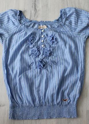 Продам  катоновую блузу,с оголенными плечами от фирмы hollister1 фото