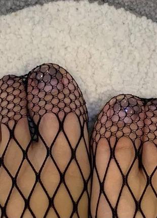 Колготки сетка черные