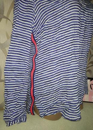 Кофточка-блуза в полоску с лампасами 46/48р3 фото