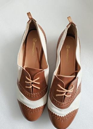 Нюанс! женские кожаные туфли броги atmosphere англия оригинал