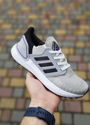 Женские летние кроссовки adidas ultra boost серые с сиреневым весение кроссовки адидас фалкон