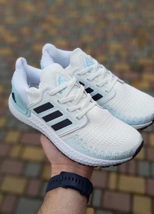 Жіночі кросівки adidas ultraboost 2020 білі з бірюзовим3 фото