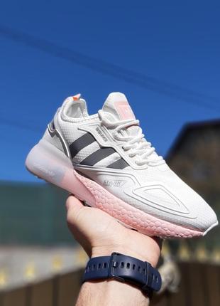 Жіночі кросівки adidas zx 2k білі / білі кросівки