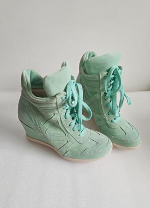 Нюанс! женские замшевые сникерсы ботинки shoe biz данные оригинал