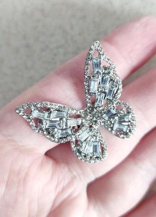 Кольцо кільце бабочка метелик серебро срібло регулируемое5 фото