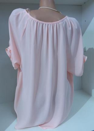 Блузон роза♀️туника🌷🌷🌷нежная блуза размер 40 (m,l )или как оверсайз👌2 фото