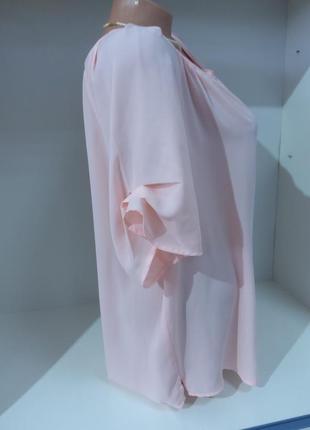Блузон роза♀️туника🌷🌷🌷нежная блуза размер 40 (m,l )или как оверсайз👌4 фото