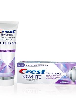 Зубная паста crest 3d white brilliance 130г (4.6 oz) оригинал, производство сша 🇺🇸