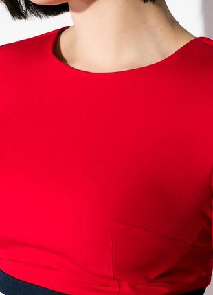 Сукня жіноча кльош відрізна талія червоний s.3 фото