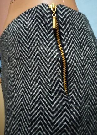 Леггинсы лосины женские теплый кашемир в елочку черно-серый xl-2xl3 фото