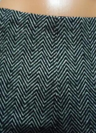 Леггинсы лосины женские теплый кашемир в елочку черно-серый xl-2xl4 фото