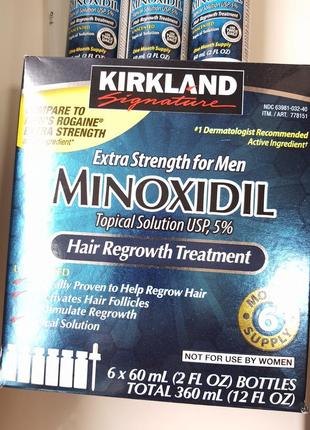 Kirkland minoxidil 5% кіркланд міноксидил лосьйон - 1 флакон з піпеткою-дозатором2 фото