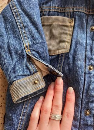Джинсовці на флісі, джинсова куртка 92/1046 фото