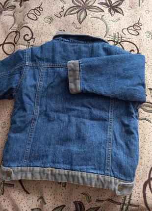 Джинсовці на флісі, джинсова куртка 92/1048 фото
