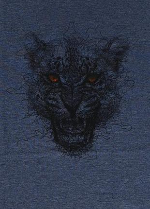 Мужская футболка стрейчевая темно-синяя с принтом hector3 фото