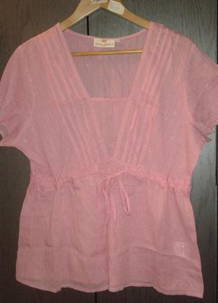 Очень легкая, летняя блузочка нежно-розового цвета dolcedolce, р. 201 фото