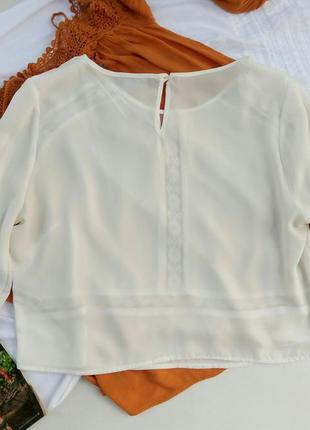 Летняя блуза с кружевом р 14（42）5 фото