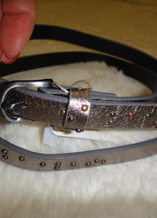 Пояс, ремень c&a женский тонкий, новый с биркой, бронзового цвета, пр-во германия