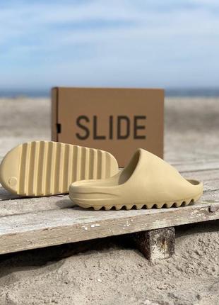 Женские тапочки adidas yeezy slide desert sand #адидас5 фото