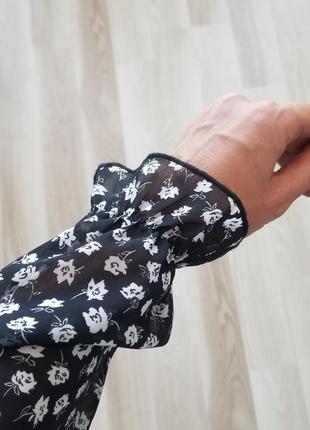 Шифоновое платье-миди h&m новое миди платье чёрное в точках6 фото