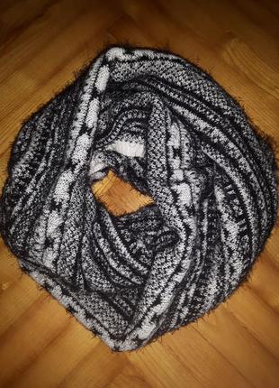 Новый теплый уютный большой шарф хомут от h&m! one size