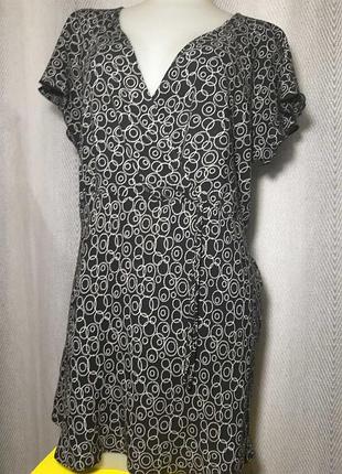 100% штапельная віскоза. жіноча віскозна блуза, натуральна блузка дрібний горошок штапель