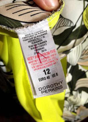 Яркая блуза dorothy perkins с интересной спинкой цветочный принт шифоновая5 фото