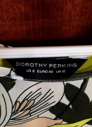 Яркая блуза dorothy perkins с интересной спинкой цветочный принт шифоновая4 фото