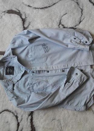 Нереально крутая рубашка h&m р.152 100%хлопок