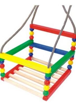 Качеля дерево и пластик. арт. гдп-001