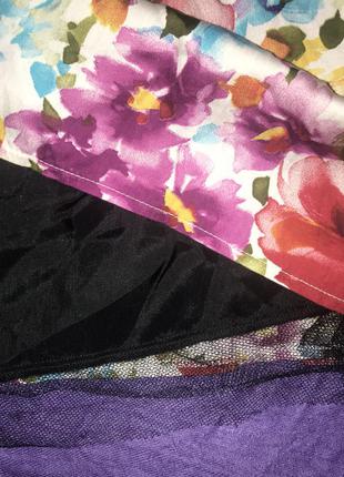Платье в цветочный принт asos.мини платье,бюстье,цветы,пышная юбка4 фото