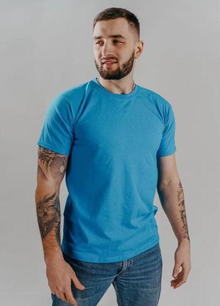 Базова чоловіча футболка 100% бавовна колір ультрамарин (+25 кольорів)1 фото