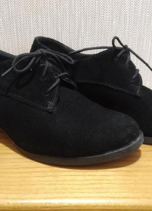 Чорні замшеві туфлі1 фото