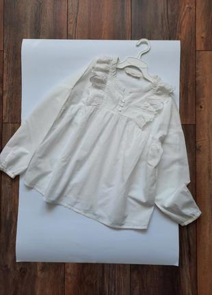 Біла блузка на дівчинку mango1 фото