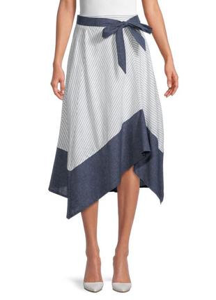 Юбка льняная в полоску dkny