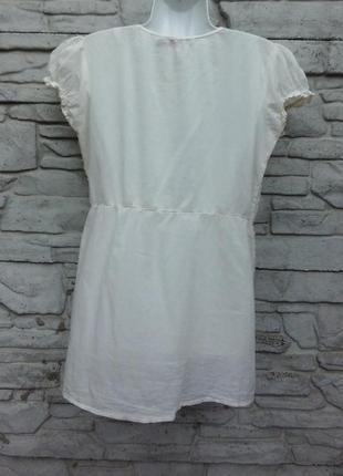 Распродажа!!! красивая блуза кремового цвета с вышивкой 109'f4 фото
