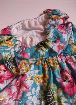 Хлопковый сарафан платье на одно плечо, с цветочным принтом5 фото