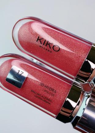 Блиск для губ kiko milano 3d hydra lipgloss. блиск для губ кіко мілано. кіко мілано