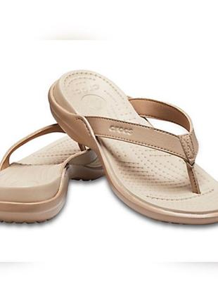 Жіночі шльопанці в'єтнамки capri iv ol flip від crocs