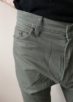Джинсы хаки брюки брендовые зауженные mark spencer6 фото