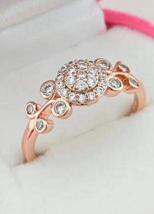 Кольцо xuping 14652, 18 размер (ширина 7мм), белые фианиты, позолота ро