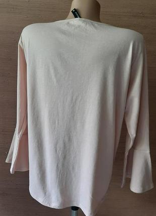 💛💖💙невероятно красивая пудровая  блузка с декором перламутровые  бусины4 фото