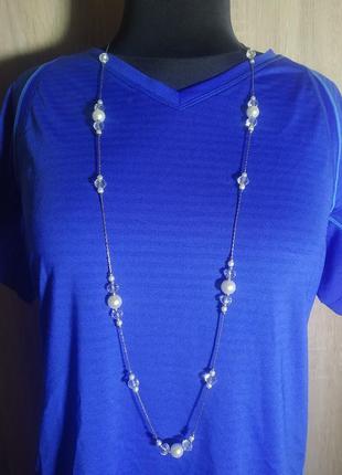 Цепочка длинная с бусами украшение