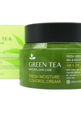 Крем для обличчя з зеленим чаєм enough bonibelle green tea fresh moisture control cream